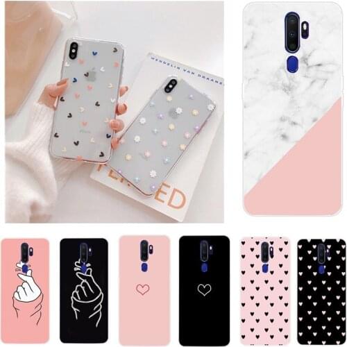Ultra Thin Phone Cover For OPPO A5 A9 2020 A5S A7 A3S A5 Case Soft TPU Silicone Love Heart For OPPO Realme C11 C3 5 5i 6i C2 A1K