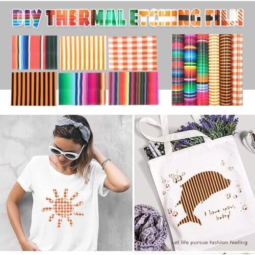 Decorative Film Thermal Transfer Self-adhesive Vinyl Beam Slice Film Diy Clothing Film Silhouette Paper Fabric New Diy Gift