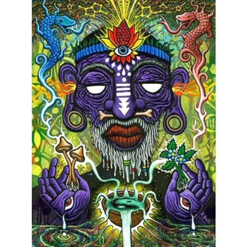 DIY Devil Round Full Diamond Crystal Rhinestone Embroidery Cross Stitch Art Craft Children Home Wall Decoration GJ7532