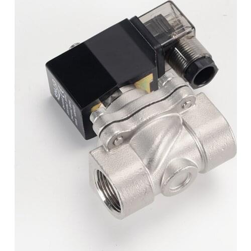 1/2" Stainless Steel Solenoid Valve Waterproof Normally Closed Solenoid Valve With LED Power Indicator 24V 12V 220V 110V
