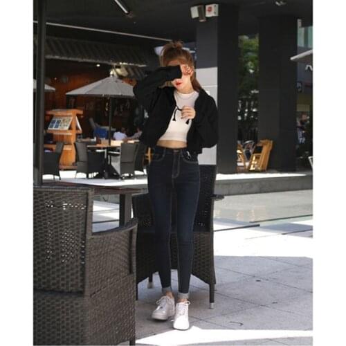 Fashion Women Cotton Zip Up Sweatshirts y2k jacket women spring Long Sleeve Sweatshirts Vintage Black Casual Loose Pullover