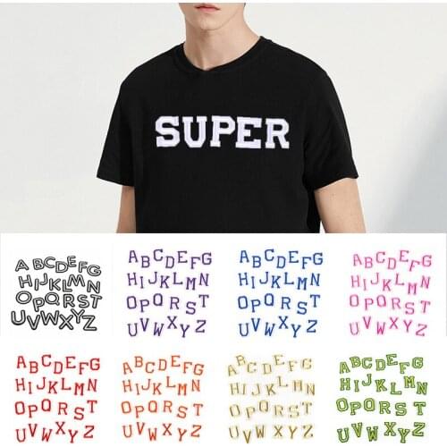26Pcs/set A-Z Embroidered Alphabet Letter Patches 3D DIY Clothes Stickers Badge For Clothing Craft Bag Shoes Cloth Accessories