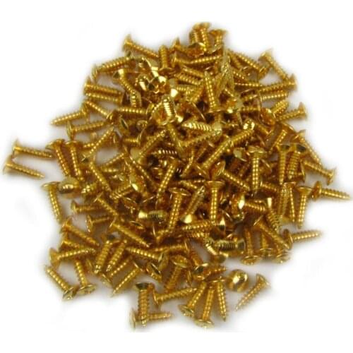 NEW 200pcs/Pack Guitar Pickguard Screws Golden Mounting Screws for Bass Guitar Accessories