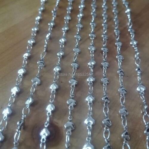 In bulk 5 meters 5mm Fashion Design 316l Stainless Steel Romantic Jewelry Heart Link Chain Jewelry Finding For Women XAMS