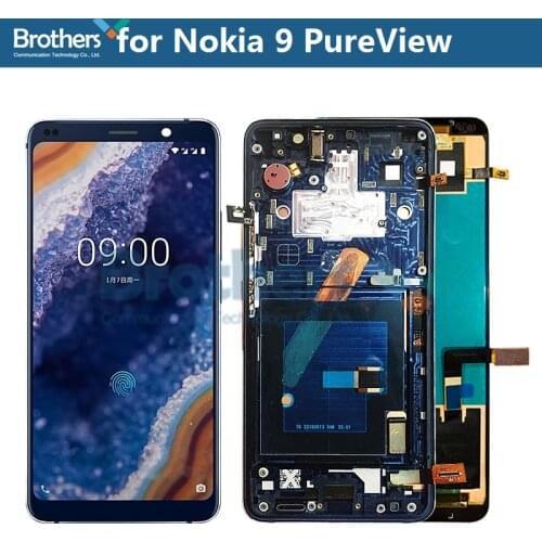 Original LCD Screen For Nokia 9 PureView LCD Display for 9 PureView LCD Assembly Touch Screen Digitizer Phone Replacement Test