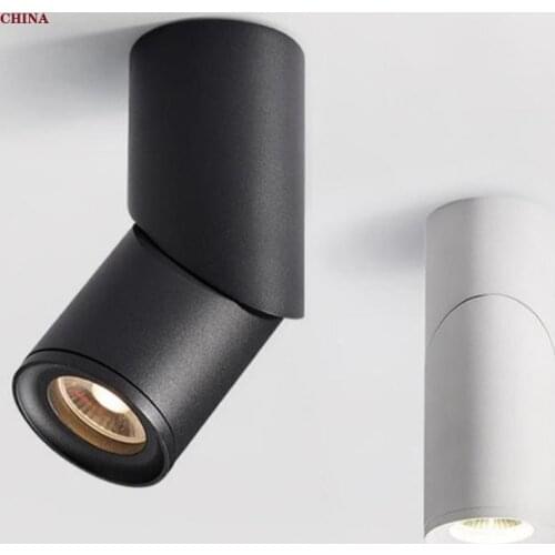 Dimmable Rotating LED Downlights 7W9W12W15W COB LED Ceiling Spot Lights AC110-220V LED Wall Lamp Warm Cold White Indoor Lighting