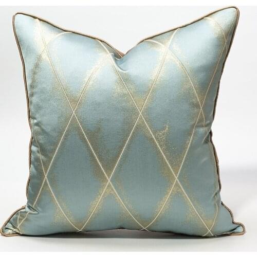 Simple Modern Light Luxury Diamond Lattice Living Room Sofa Cushion Cushion Pillowcase Home Supplies