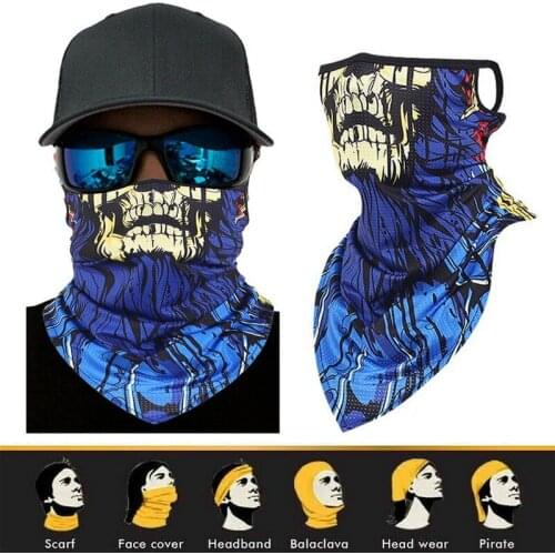 Hot 3D Skull Faces Scarf Balaclava Outdoor Multi-use Men Magic Changeable Neck Tube Snood Bandana Warmer Unisex Women Scarves
