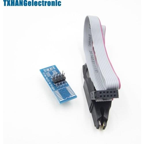 SOIC8 SOP8 Flash Chip IC Test Clips Socket Adpter BIOS/24/25/93 Programmer
