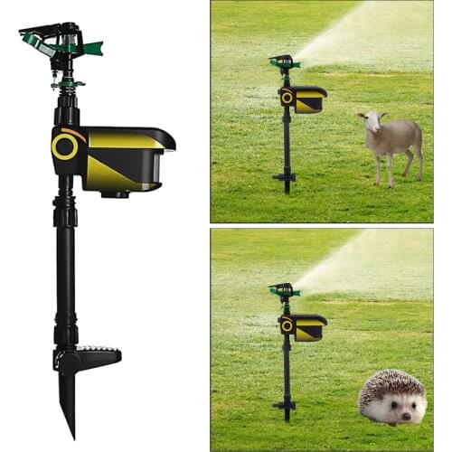 Solar Powered Strong Flash Spray Water Animals Repeller Water Blaster for Garden Dog Cat Birds Squirrels Repellent