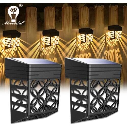 Outdoor Solar Light LED Wall Light Smart Control Waterproof Decoration Garden Lights Suitable for Courtyards and Corridors Etc