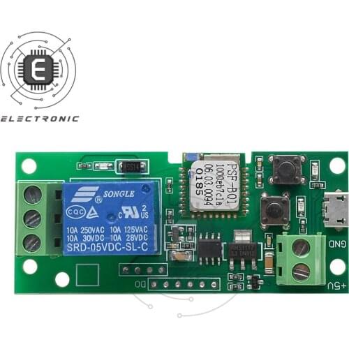 USB 5V/DC 7-12V 1 Way Jog Self-Locking Smart WIFI Wireless Switch Remote APP Control Relay Switch Module