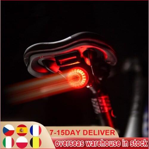 Waterproof Smart Bicycle Cycling Lights Taillights LED Safety Warning Bicycle Lights Bicycle Tail Bicycle Light Accessories