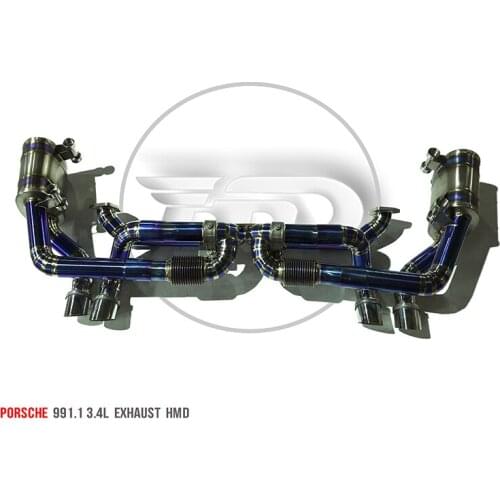 Titanium Alloy Exhaust Pipe Manifold Downpipe is Suitable for Porsche 911 991.1 GT3 992 Auto Modification Electronic Valve