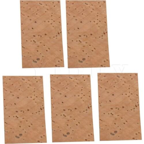 Yibuy 5pieces 45x25mm Neck Cork Sheet for Flute Clarinet Sax Parts Accessories
