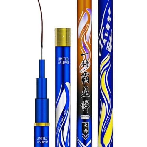 3.6m-12m Sturgeon Fishing Poles 12H Hardness Fishing Rod Black Pit Hand Olta Carbon Fiber Fishing Canne De Pesca Fishing Tackle