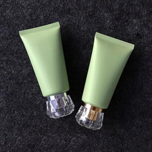50g 50pcs/lot Matte Green Plastic Cosmetic Squeeze Soft Tube 50ml Empty Frost Facial Cleanser Cream Shampoo Lotion Bottles