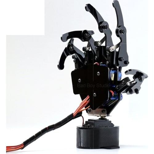 6 Dof Robotic Arm Hand Bionic 5-Finger Robot Claw Popular Science Early Teaching 9g Servos, Electric Remote Control