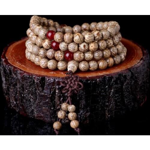 9mm 108 Buddhist prayer beads Rudraksha beads/seed yoga zen beautiful bracelet