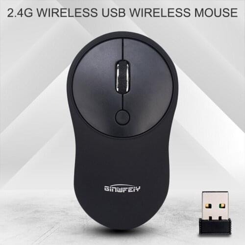 GINWFEIY W10 2.4G Wireless Mouse Ergonomic Mouse 4 Button Laptop Computer Usb Mouse With Receiver For Windows