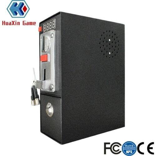 Coin Operated Timer Control Box Multi Coin Acceptor Power Supply with Push Button