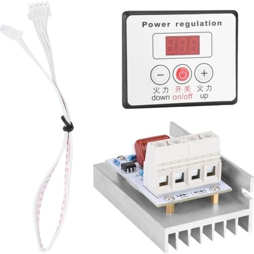 10000W/8000W SCR Digital Control Electronic Voltage Regulator AC220V Speed Control Dimmer Thermostat + Digital Meter