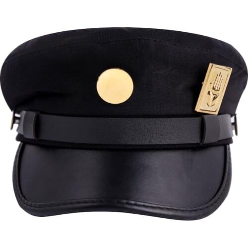 Anime JoJos Bizarre Adventure Cosplay Cap Jotaro Kujo Joseph Hat Army Military JOJO Caps Hats Badges Animation Around Props