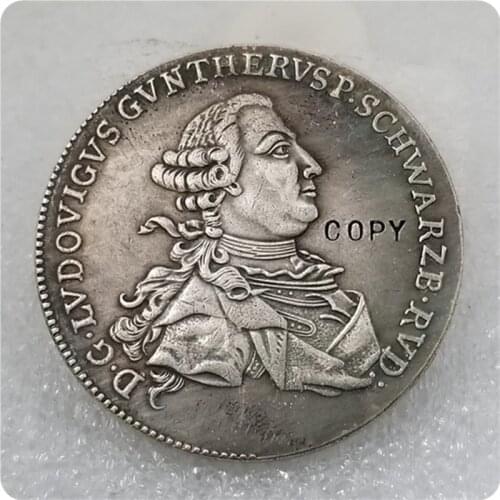 COPY REPLICA 1768 German states (Schwarzburg-Rudolstadt) 1 Thaler Ludwig Gunther II coin COPY FREE SHIPPING