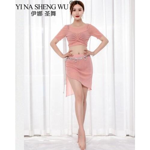 Fashion Belly Dance Costume Female Adult Sexy Tops Performance Clothes Suit New Profession Practice Short Skirt Suit Clothing