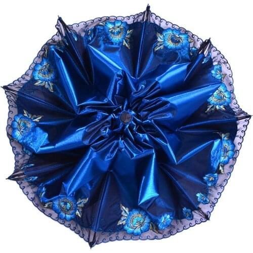 Lace Folding Umbrella Rain Women Parasol Clear Umbrella Windproof Women Uv Con Proteccion Solar Rain Umbrellas Paraplu SY261