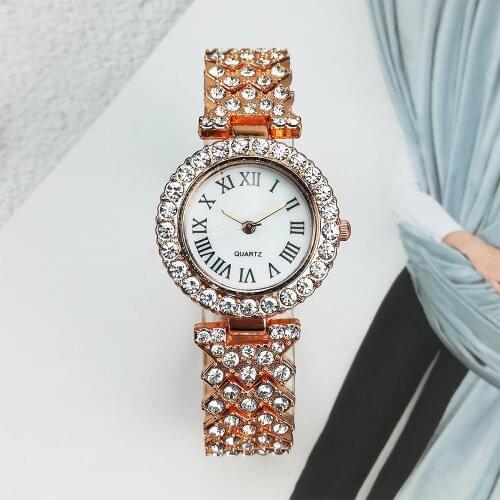 Top Brand Women Bracelet Watches Ladies Stainless Steel Strap Rhinestone Quartz Wrist Watch Luxury Fashion Quartz Watch