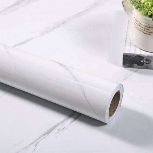 Marble Tile Wall Stickers Waterproof Thickening Living Room Background PVC Board Toilet Bathroom Stickers Kitchen Wallpaper Self