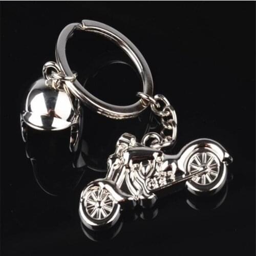 Men Motorcycle Stainless Steel Key Chains Key Rings Helmet Car Keychains Best Christmas Gifts Car Key Ring B129