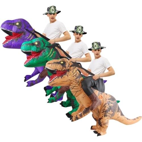 Inflatable Dinosaur Costume Adult Size Cosplay Halloween Riding in a Dinosaur Inflatable Fancy Dress in Various Colors