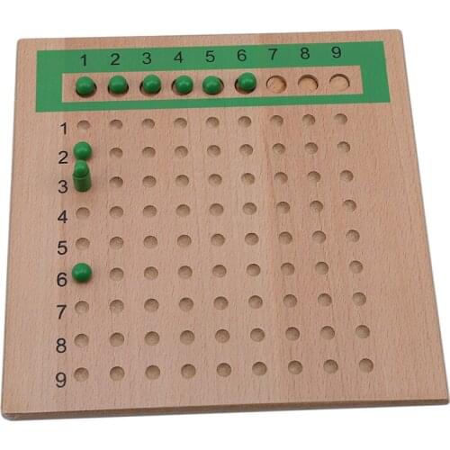 New Montessori Materials Wooden Teaching Toys Multiplication Division Math Toys Beads Board Early Childhood Preschool Training