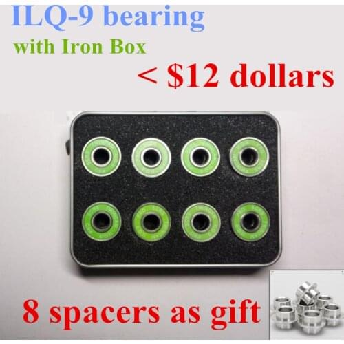 16 pieces Inline Skates Bearing Durable ILQ-9 Pro Dual Line Roller Skate Shoes Skateboard High Speed Skating 608 Box Case Spacer