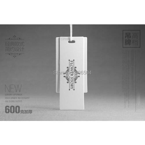 Custom clothing hang tag paper garment swing hanging tag 500pcs/lot DPN045