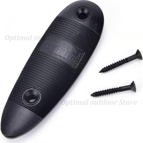 TOtrait Durable Plastic Non-Slip Ribbed Slip Recoil Pad With Screw Gun Butt Stock Gentle Cushion Push Pad Hunting Accessories