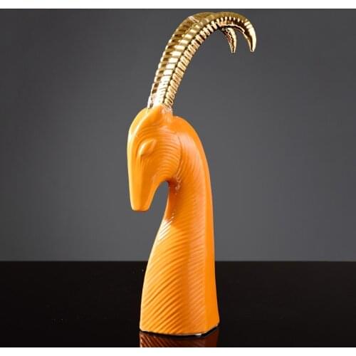 SIMPLE MODERN CERAMIC ANTELOPE SET FENG SHUI HOME DECORATION CREATIVE NORDIC LIVING ROOM CRAFTS ACCESSORIES DECORATION CRAFTS