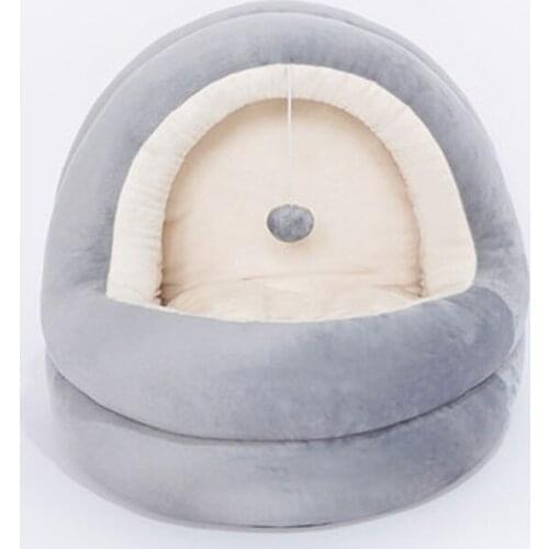 Foldable and Removable Cat Bed Self Warming for Indoor Cat Dog House with Mattress Puppy Cage luxury Cat Sleeping Bed