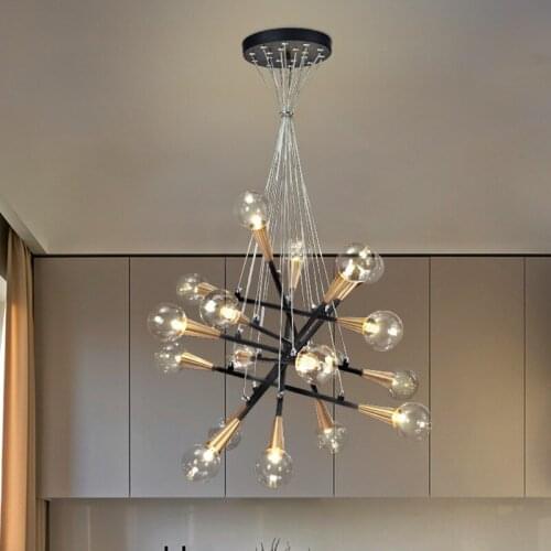 54W Nordic LED Pendant Lights AC90V - 260V Clear Glass Fixtures For Indoor Dining Living Room Home Decoration Hanging Lamp G4