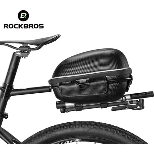 ROCKBROS Bicycle Saddle Bag EVA Large Capacity Waterproof MTB Bike Bag Reflective Cycling Rear Seat Tail Bag Bike Accessories
