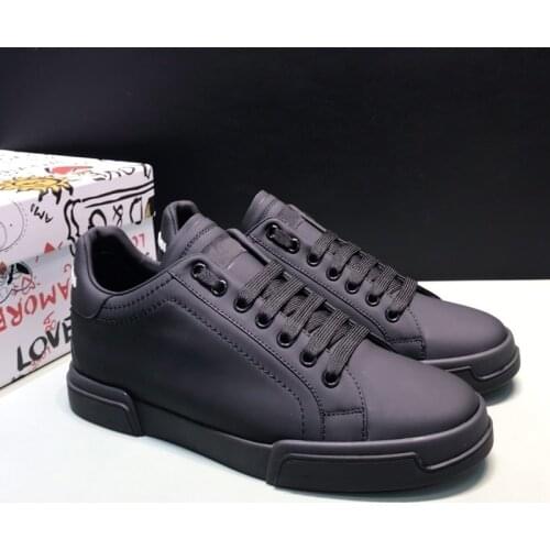 High-end mens sports shoes leather cowhide