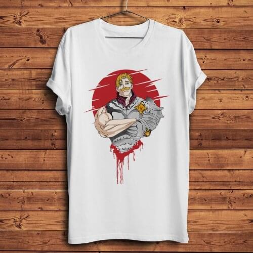 The Seven Deadly Sins Escanor funny anime tshirt men summer new white casual short sleeve unisex cool manga streetwear t shirt