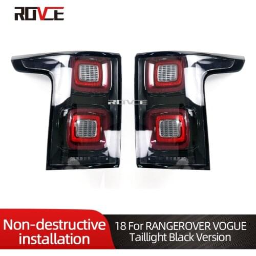 ROVCE LED Tail Light Tail Lamp For Land Rover Range Rover Vogue Black Version 2018 L405 LR122375 LR122372 Taillight