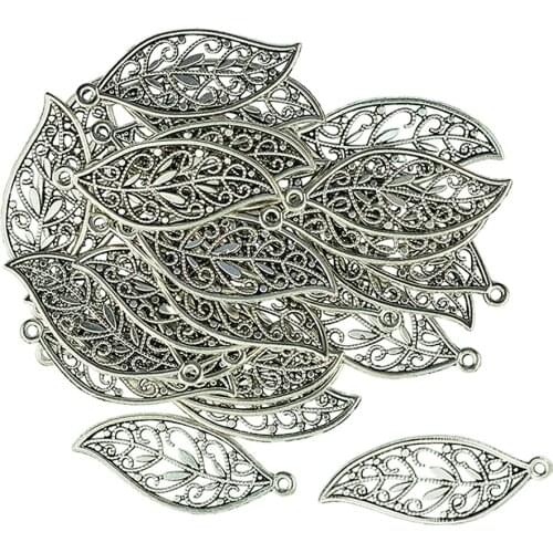 30 Piece Silver Alloy Hollow Angel Charms Pendant DIY Jewelry Making Findings