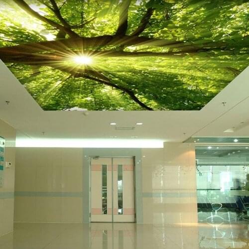 Wholesale Trees and sun murals 3d wall photo murals for living room wallpaper wall ceiling murals backdrop mural wallcoverings