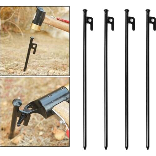 4x Heavy Duty Tent Stakes Anchor Tarp Pegs Canopy Nails Outdoor Garden 20cm 25cm 30cm 40cm Camping Equipment screw