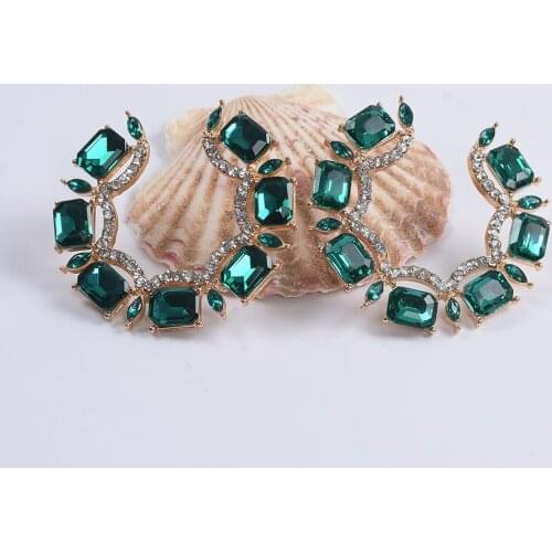 PPG&PGG Types Brand CC Glass Dangle Drop Earrings For Women Geometric Circle Pendant Statement Earrings Trendy Jewelry