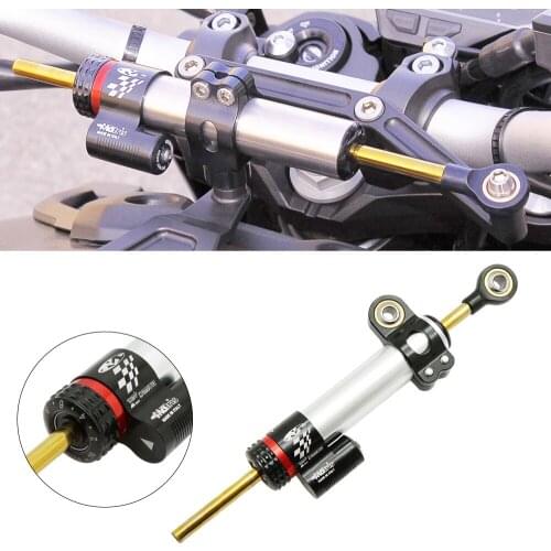 CNC Universal Motorcycle Adjustable Steering Damper Stabilizer For HONDA Yamaha Kawasaki MT YZF R1 R6 ZX6R Ninja GSXR